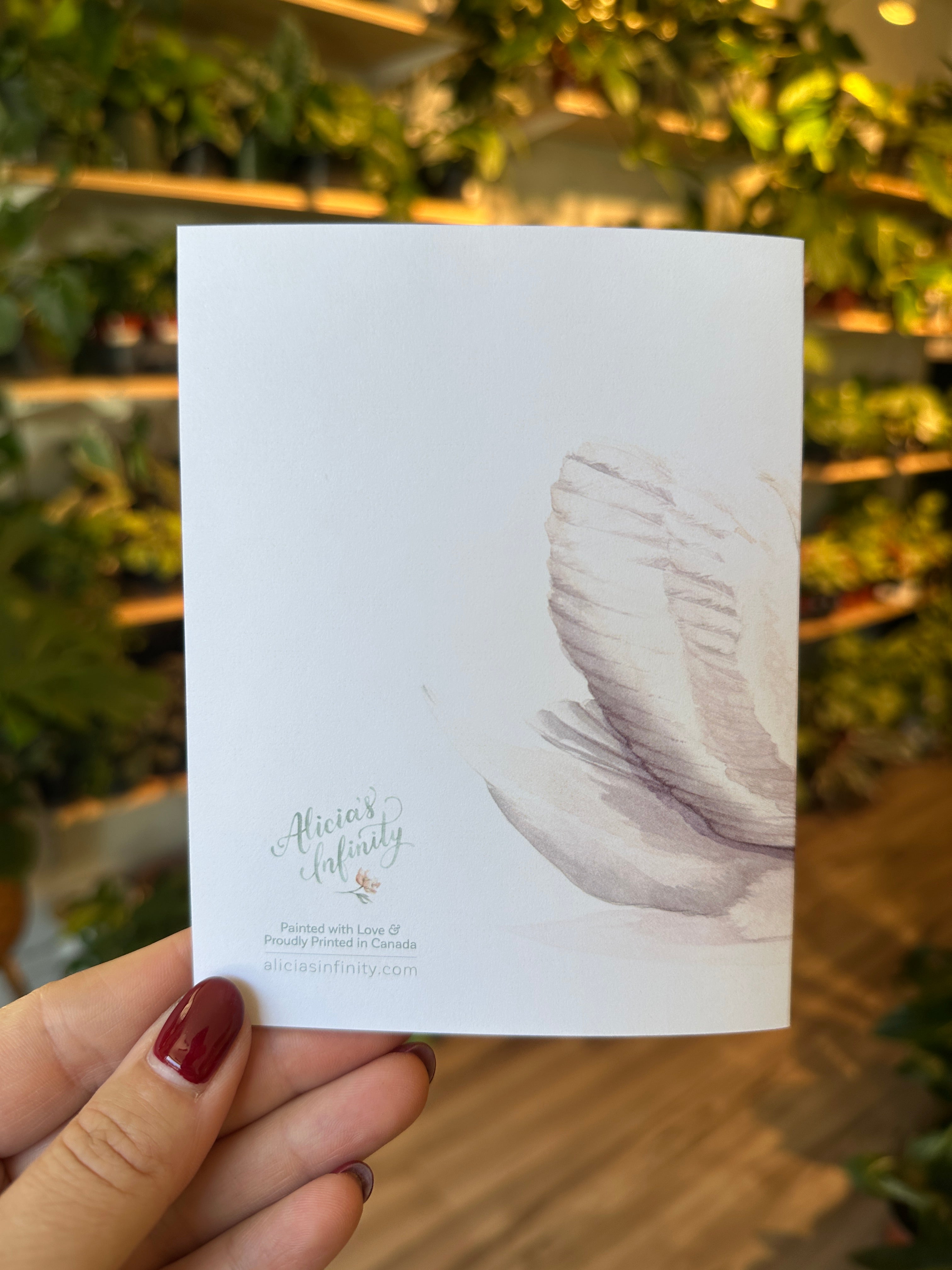 Swan with Patterned Neck Notecard