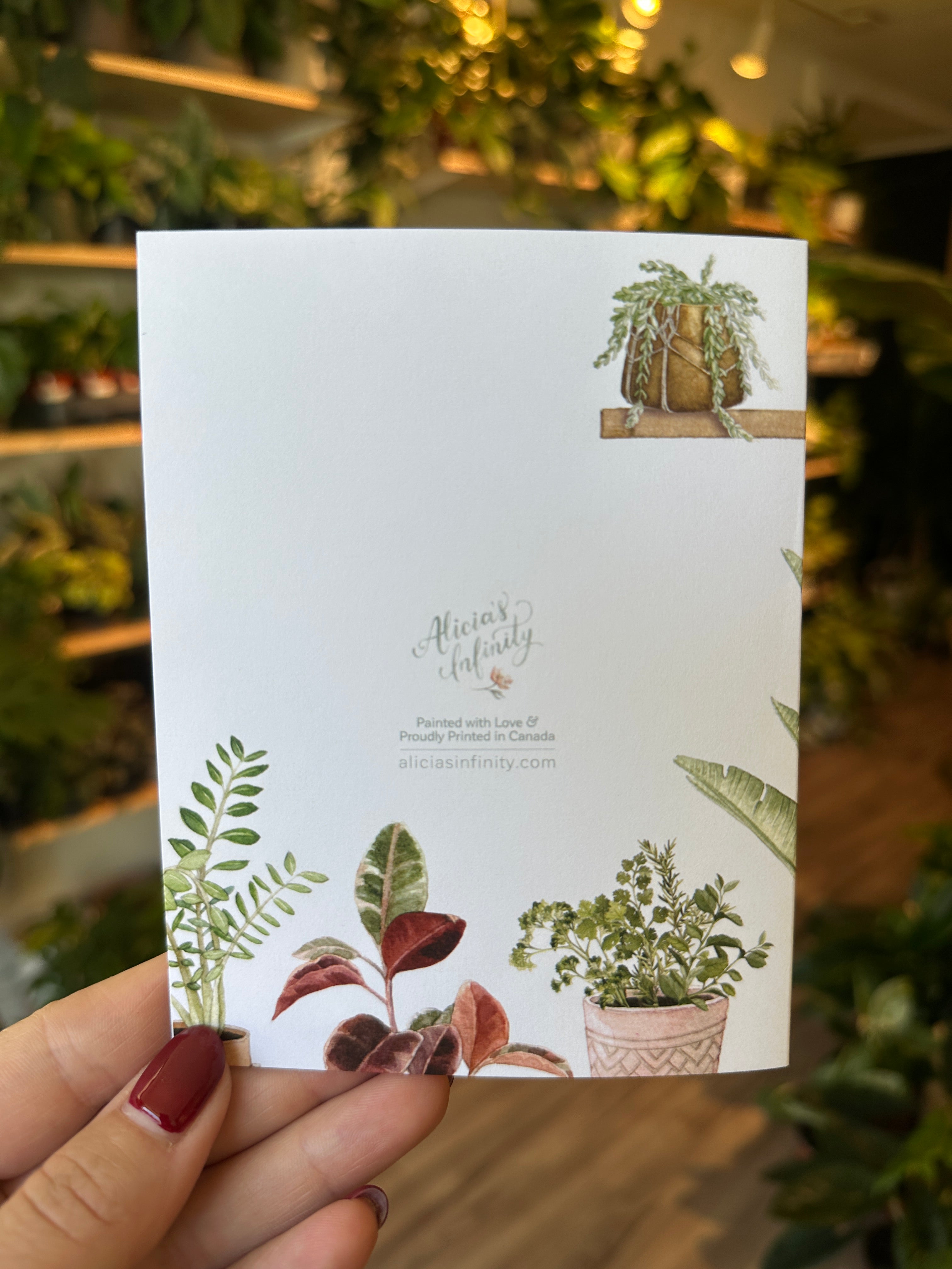 Crazy Plant Person Notecard