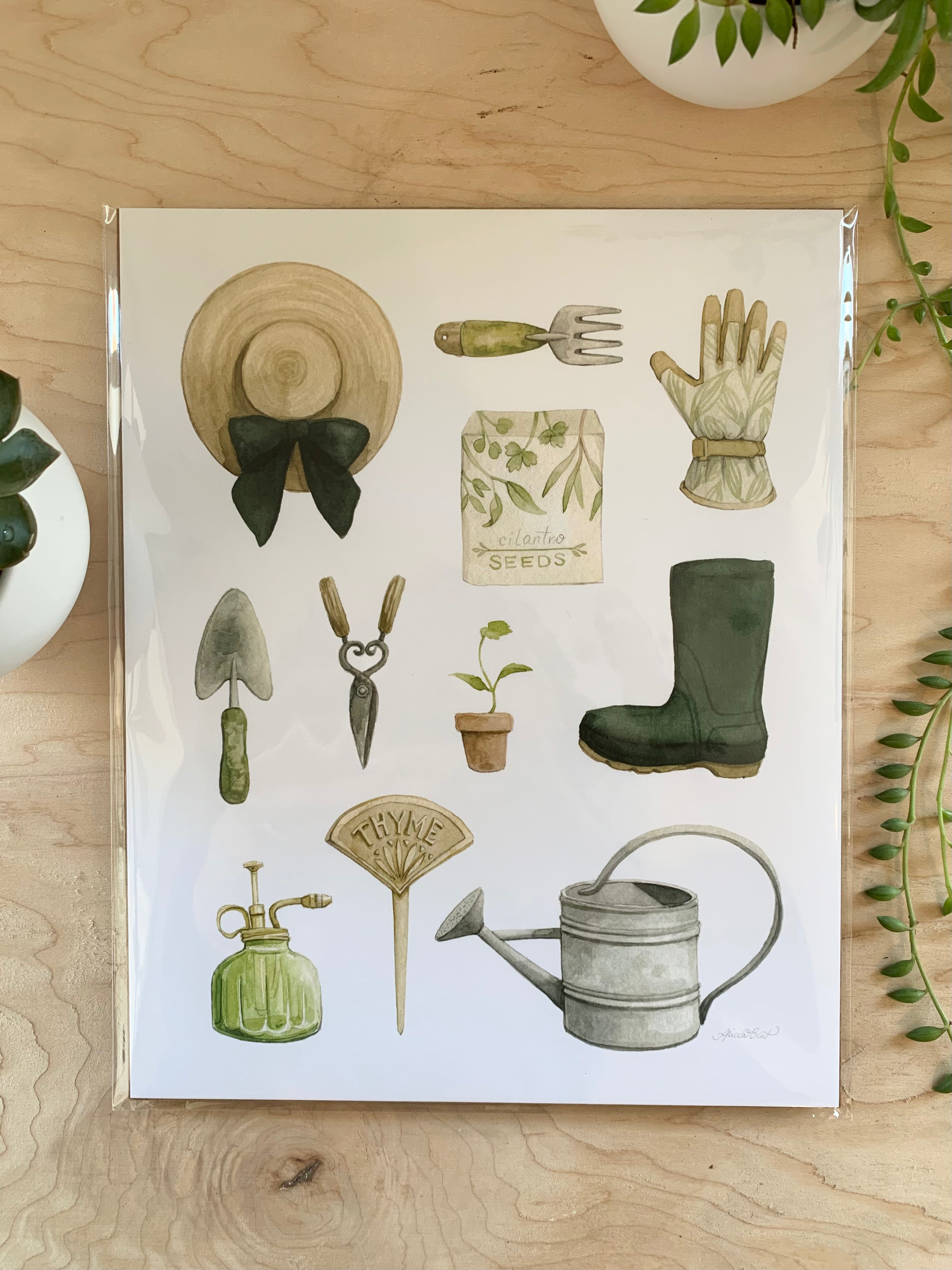 Impression d'art sur le jardinage