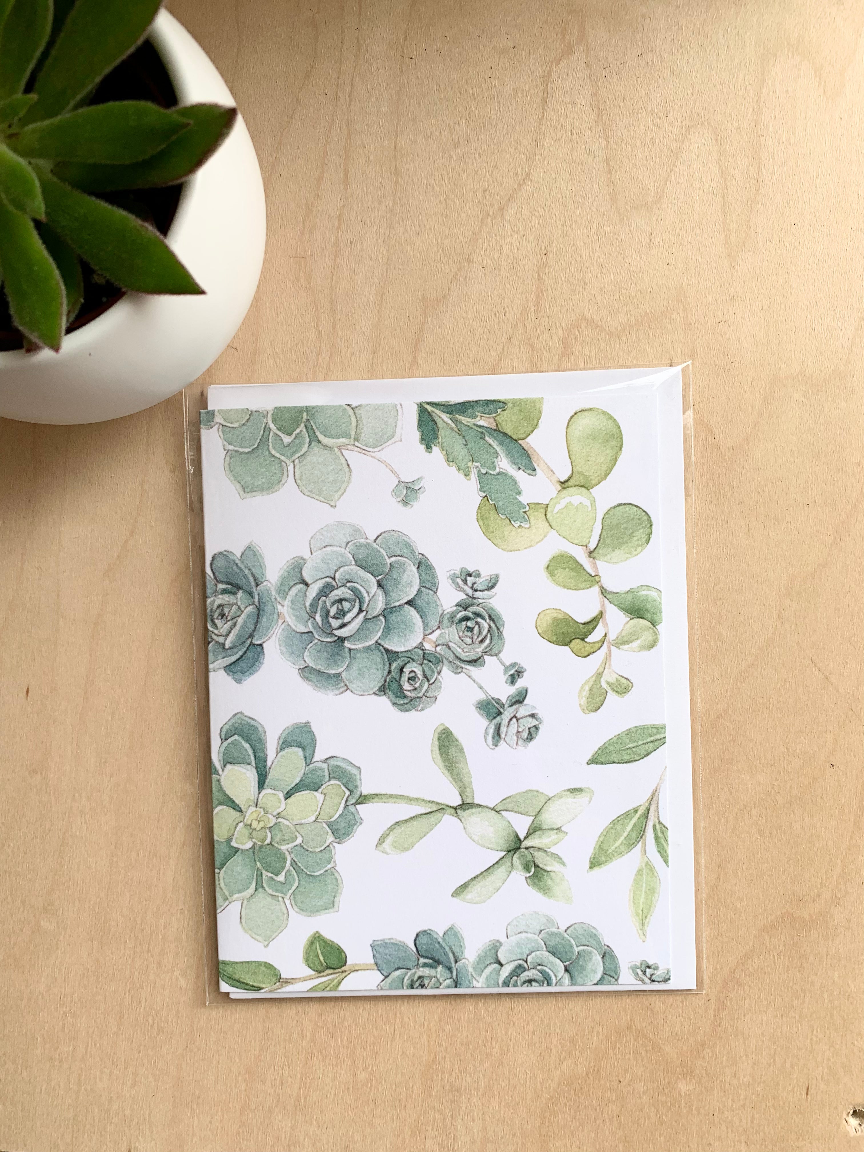 Succulents Notecard